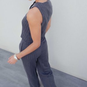 PANTALÓN EFECTO DENIM RAYA DIPLOMÁTICA